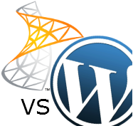 SharePoint-logoet mod WordPress-logoet.