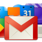 Ikonerne for Google Apps: Gmail, Kalender, Drev og flere.